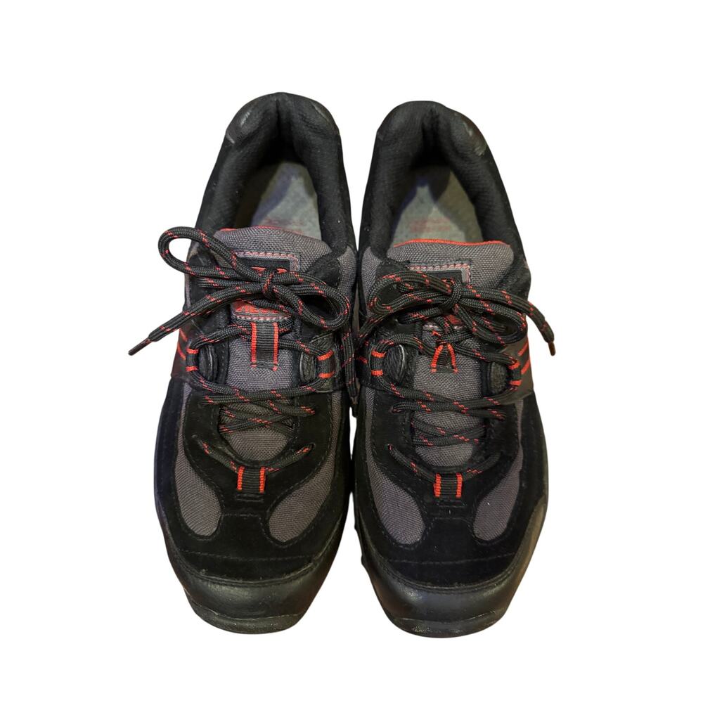 Diesel Vintage Leather Trail Running Shoes Black Red Men's Size 9